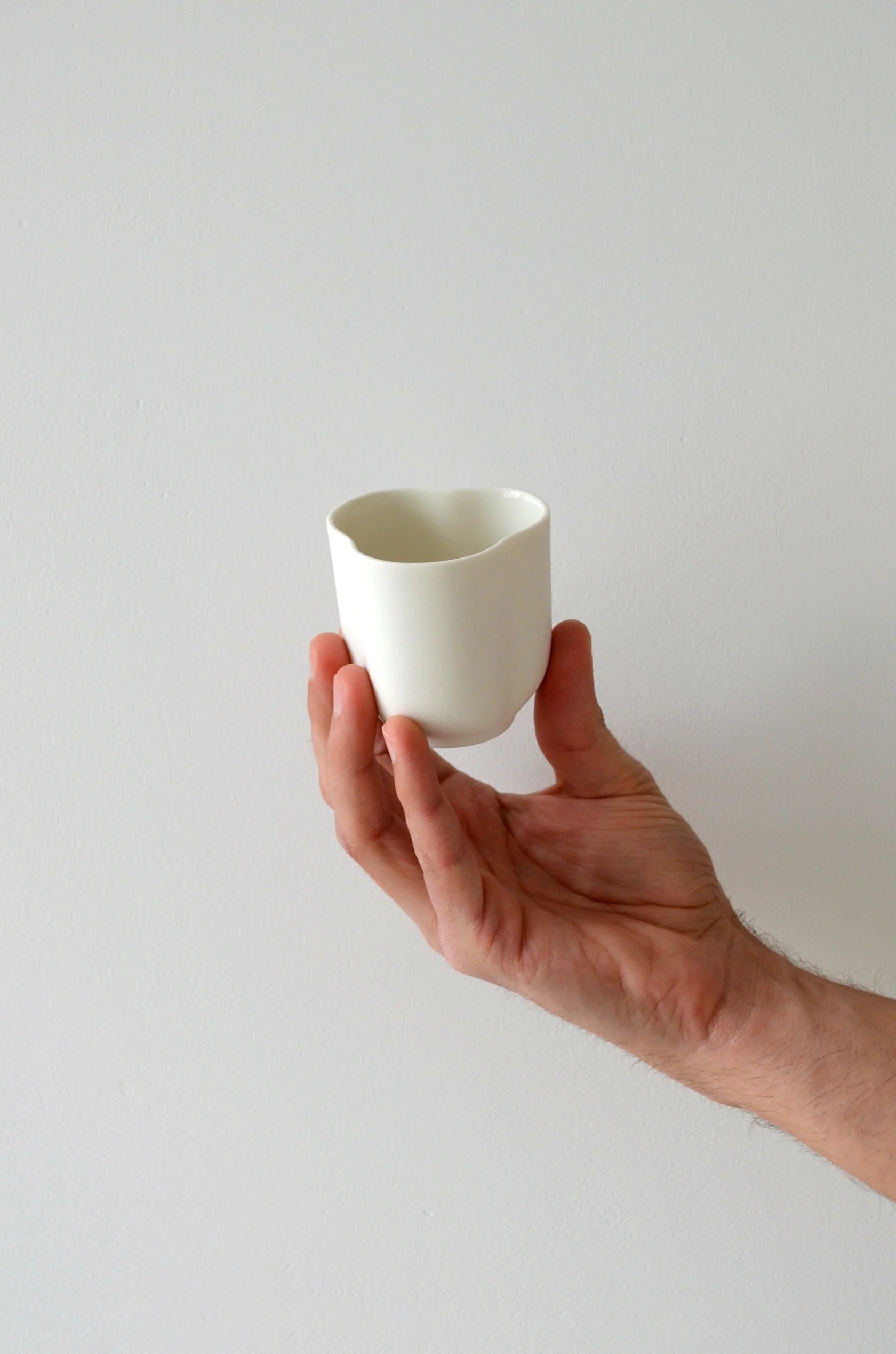 Tazzina da Espresso in Porcellana Artigianale Color Calcare 80 ml
