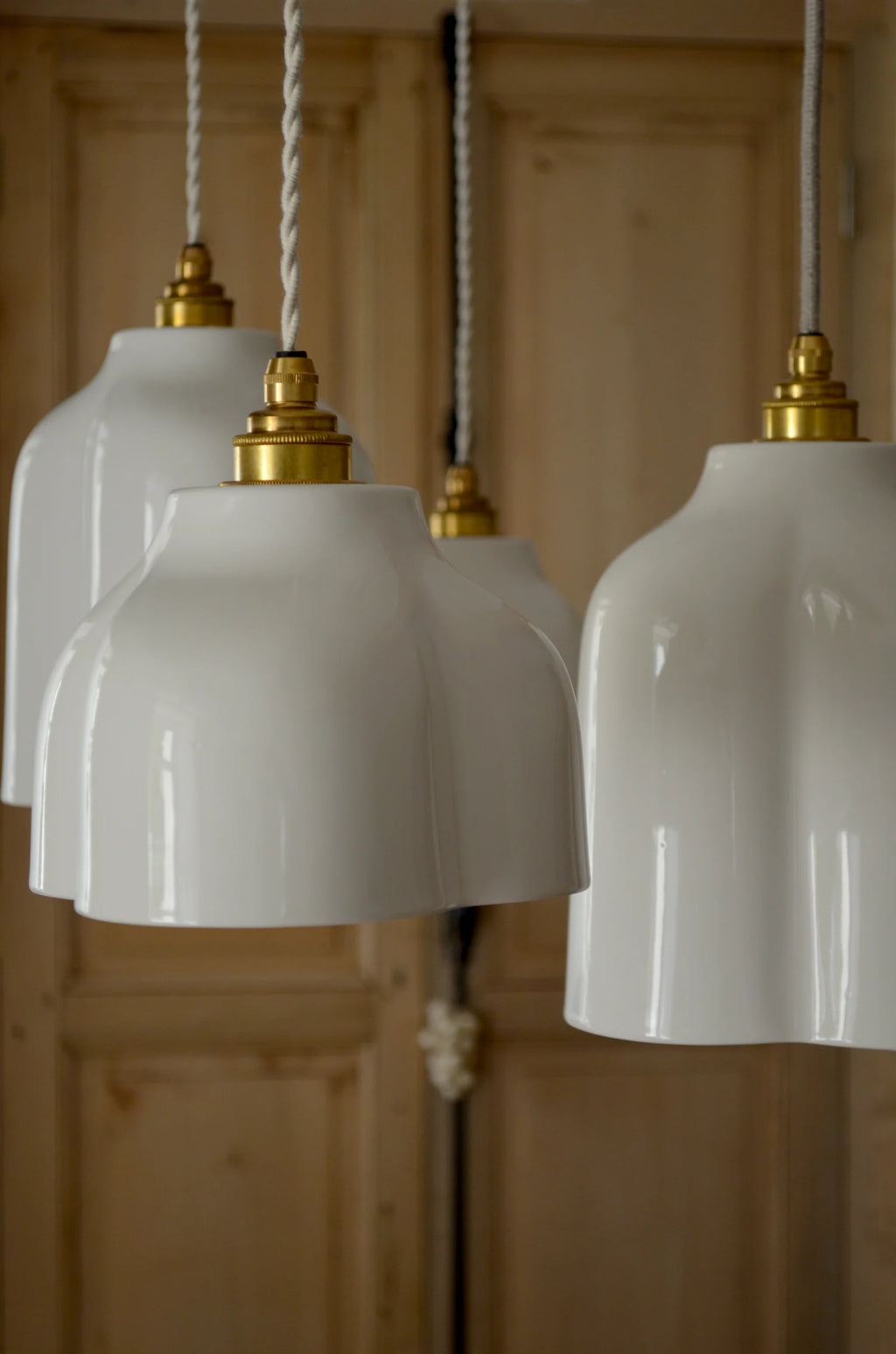 Lampada a Sospensione in Porcellana Smaltata Ø 20 x 13 cm Attacco E27