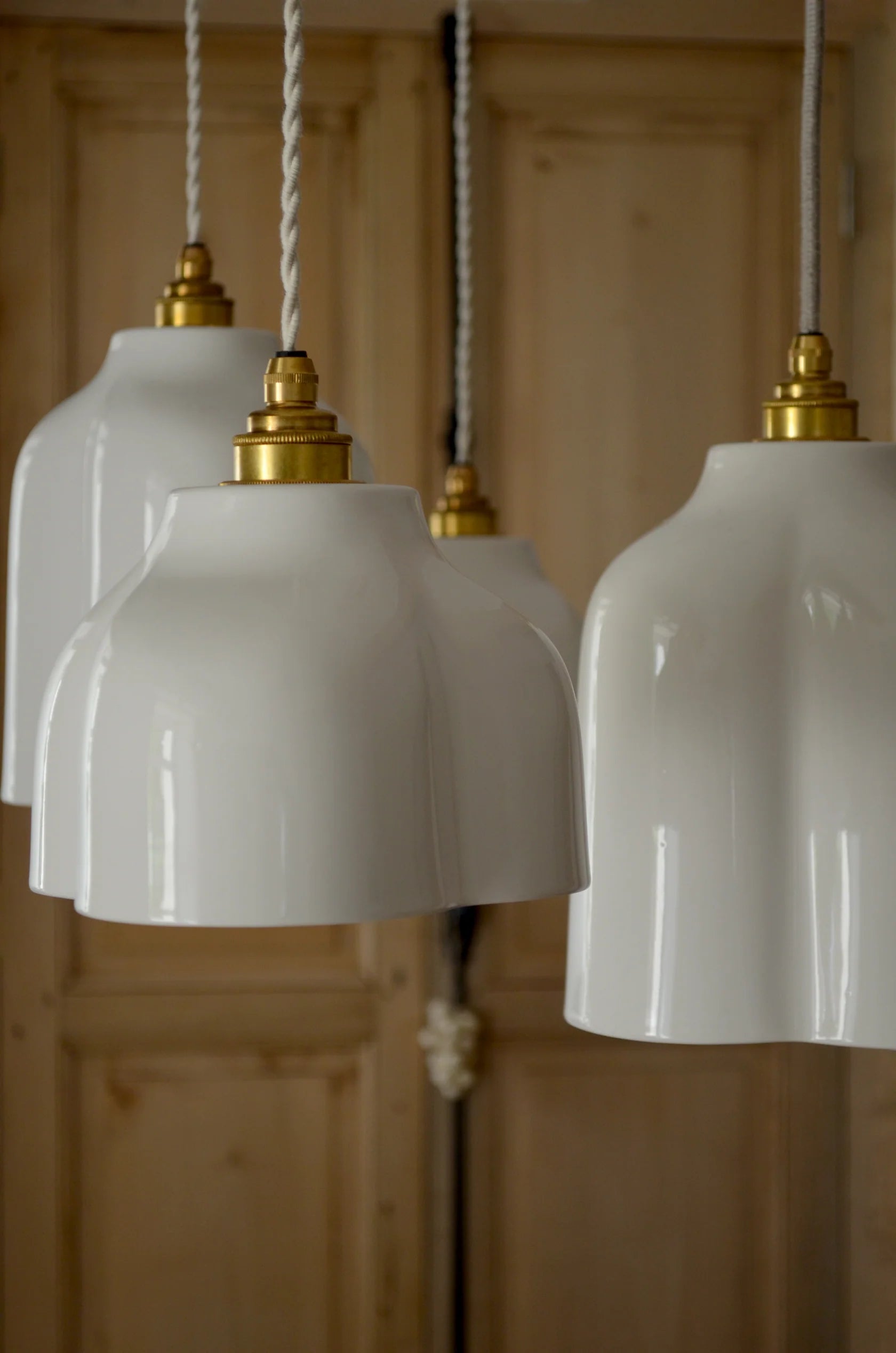 Lampada a Sospensione in Porcellana Smaltata Ø 20 x 13 cm Attacco E27